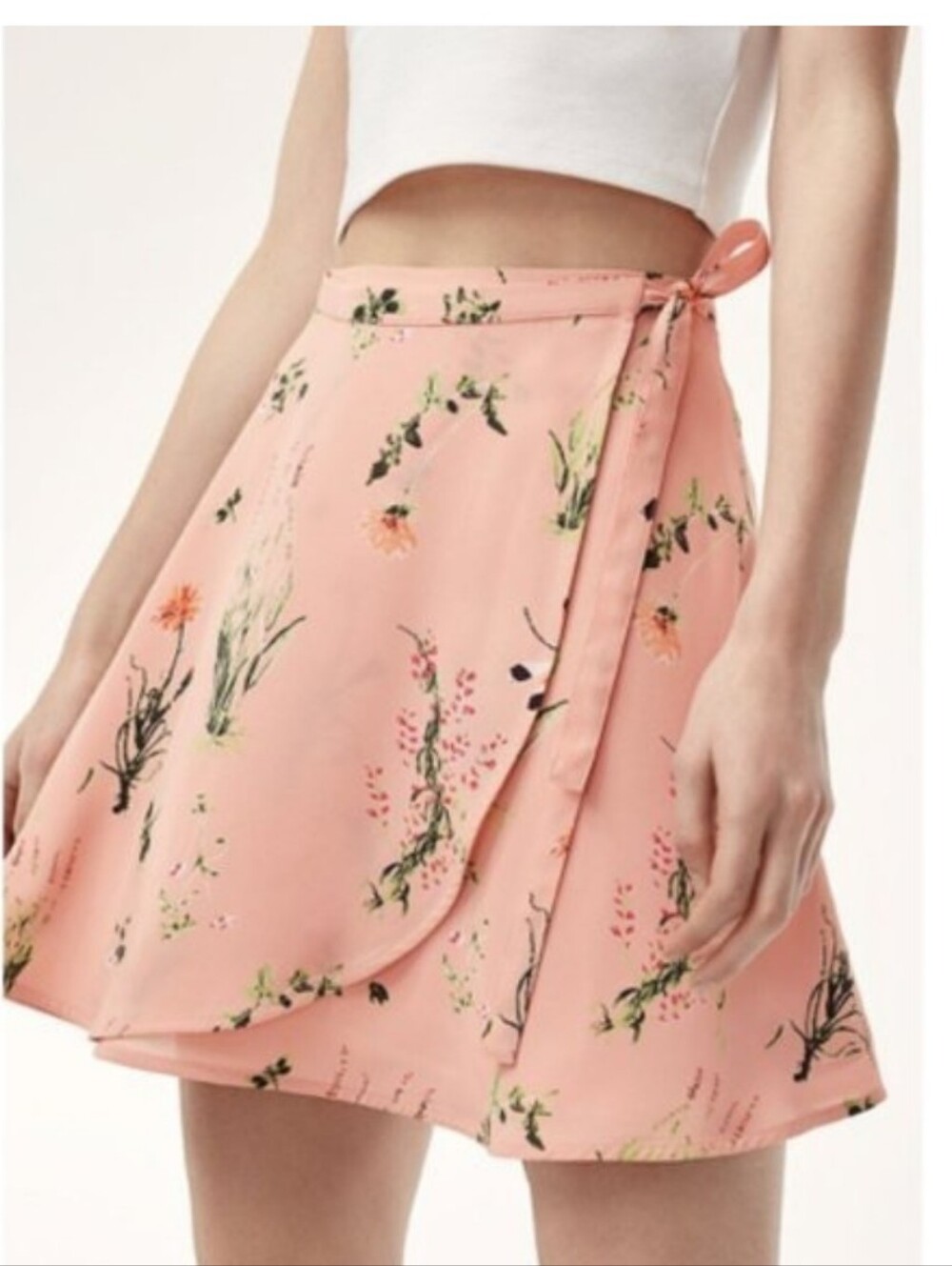 Aritzia Sunday Best Ariel Floral Wrap Mini Skirt